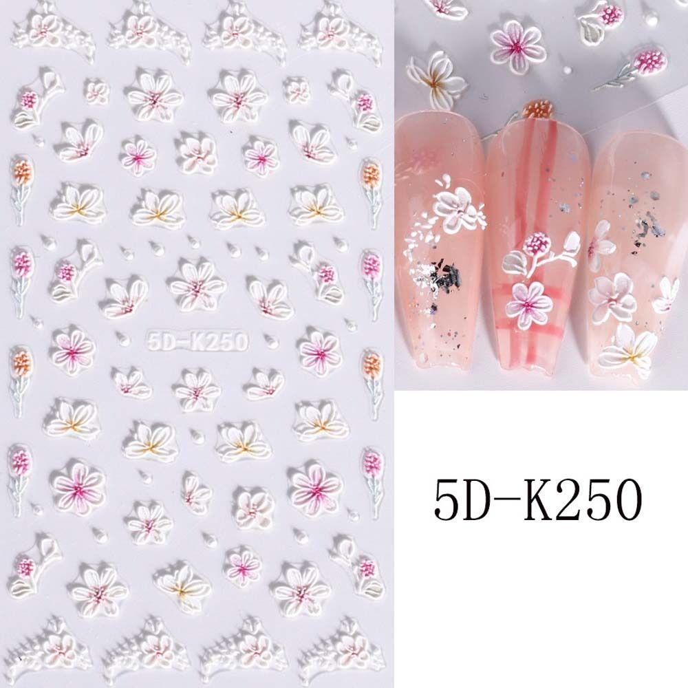 Needway Kartun Stiker Kuku Wanita Perekat Diri Camelia Kelinci Tulip Dekorasi Kuku