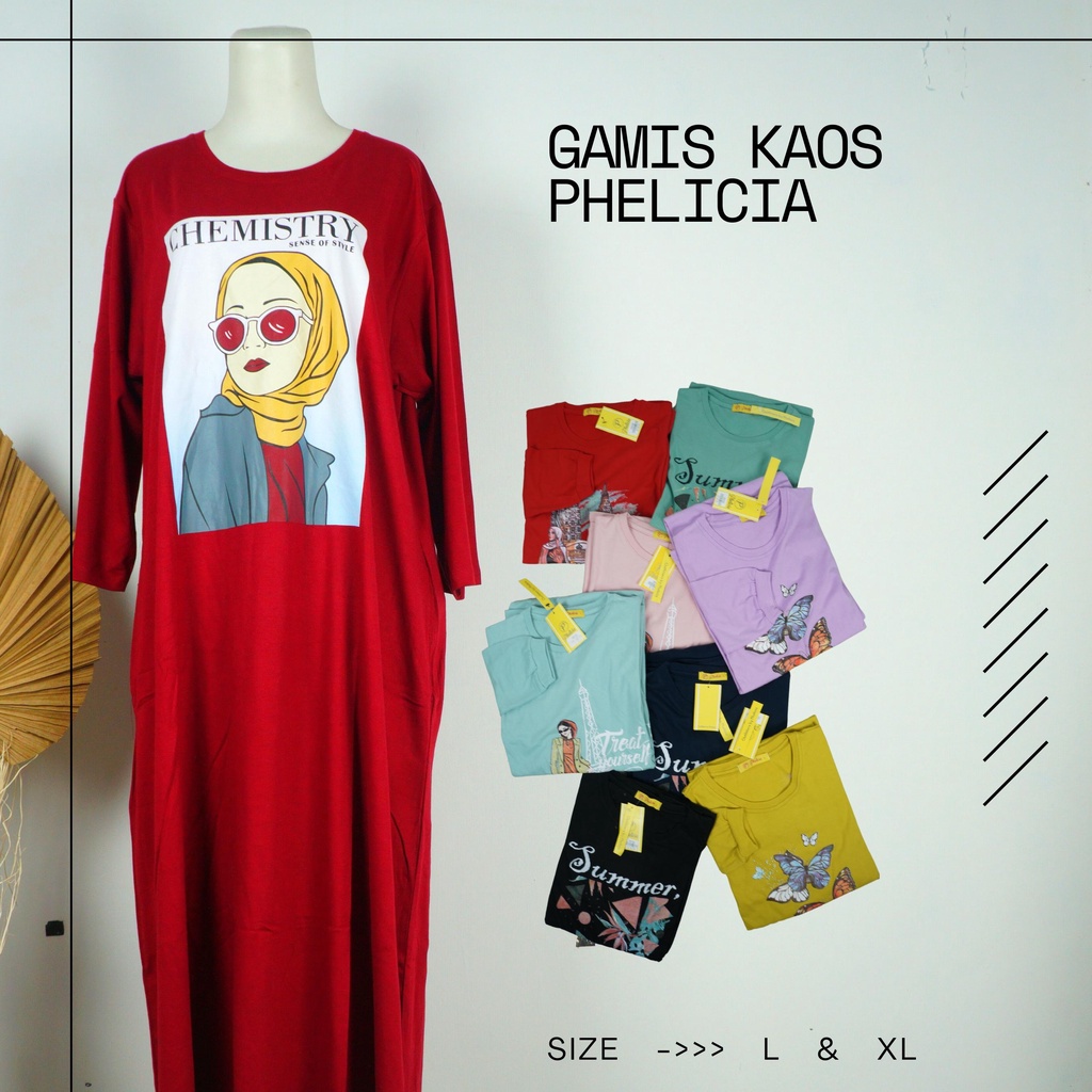 Gamis Kaos Wanita Phelicia