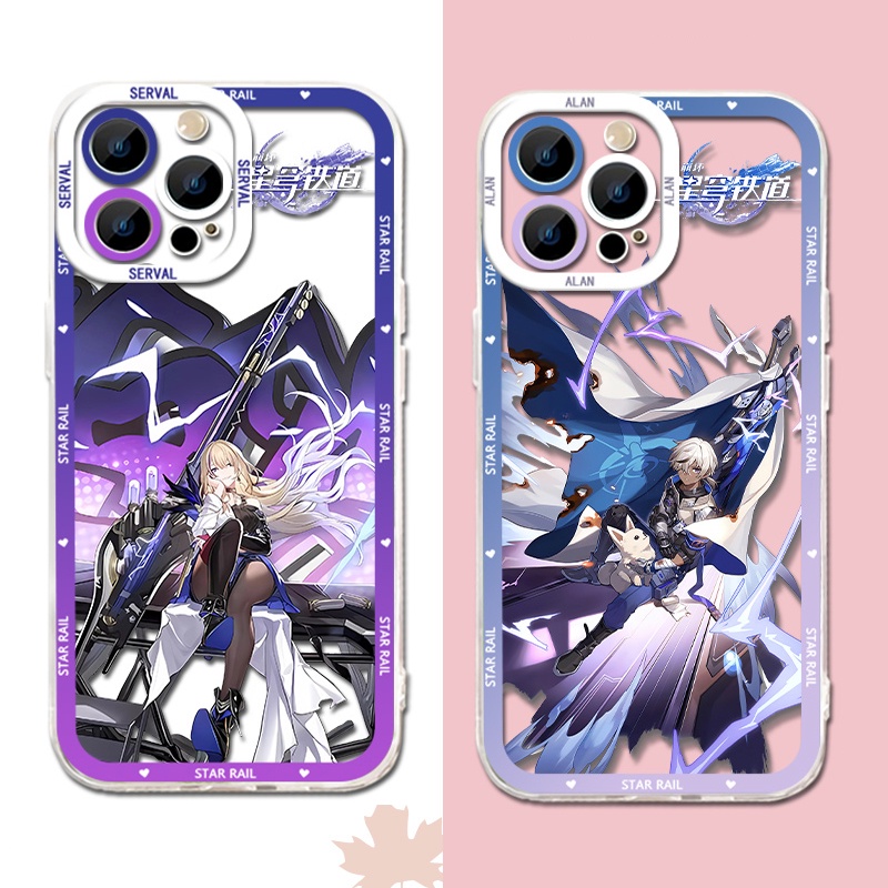 IPHONE Honkai Star Rail Himeko Phone Case Kompatibel Untuk Iphone14 11 13 12 Pro Max XS XR X8 7 6S Plus Casing Mini Arlan Serval Transparan TPU Silikon Shockproof Cover