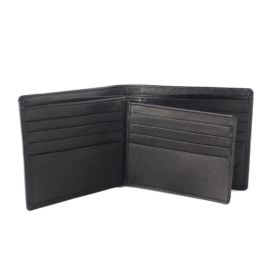 Dompet Pria Bahan Kulit Sapi Asli BB 956 Halus Black