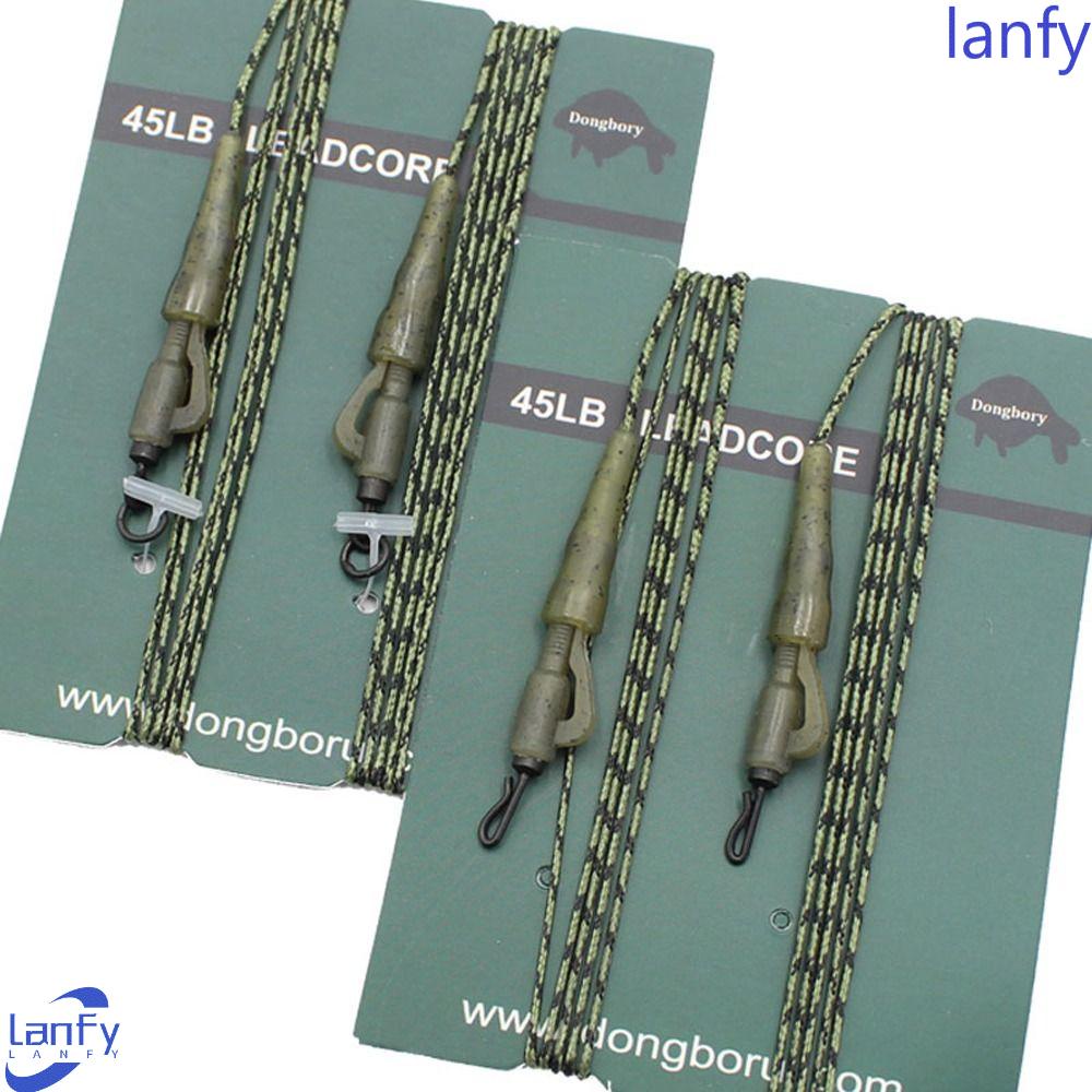 Lanfy Carp Leader Line Braided Lead Core 2pcs Aksesoris Alat Pancing Ikan Gurame Hook Lead Clips Fishing Tackle Fluorocarbon Pancing Line