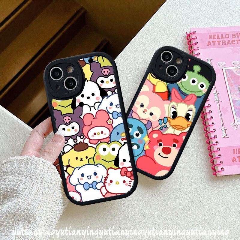 IPHONE Lovely Disney Friends Case Untuk Iphone11 7Plus XR 7 8 6 6s Plus X XS 13 14 12 Pro MAX XS MAX SE 2020kartun Winnie the Pooh Tigger Piglet Beruang Strawberry Lucu Manyo Soft Cover