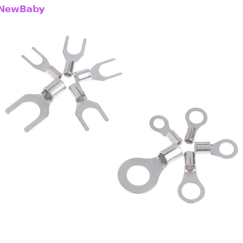 Newbaby 320Pcs /Box 10in1 Terminal Cincin Non Isolasi Garpu Terminal Kuningan Tipe U kit ID