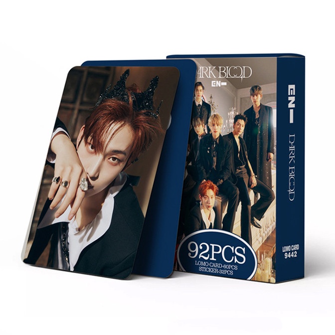 92pcs /box EN-HYPEN Album DARK BLOOD Stiker Photocards Lomo Card ENHYPEN Kpop Postcards Pasta