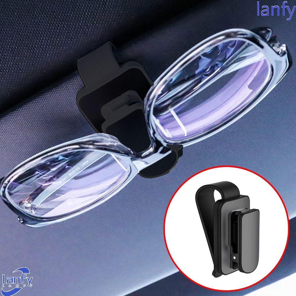 Lanfy Sun Visor Glasses Clip 6warna Pelindung Kacamata Pelindung Matahari Mobil Portabel Cases Aksesoris Mobil Pelindung Matahari Mobil Car Sunglasses Holder