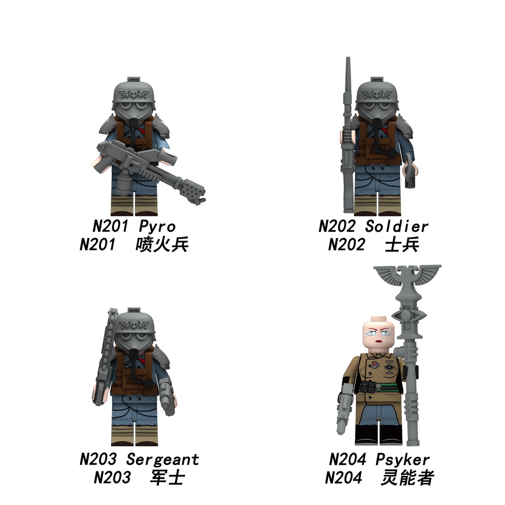 Flame Sniper Rakitan Minifigure Blok Bangunan Mainan Mini Kreatif Minifigure Ornamen Hadiah