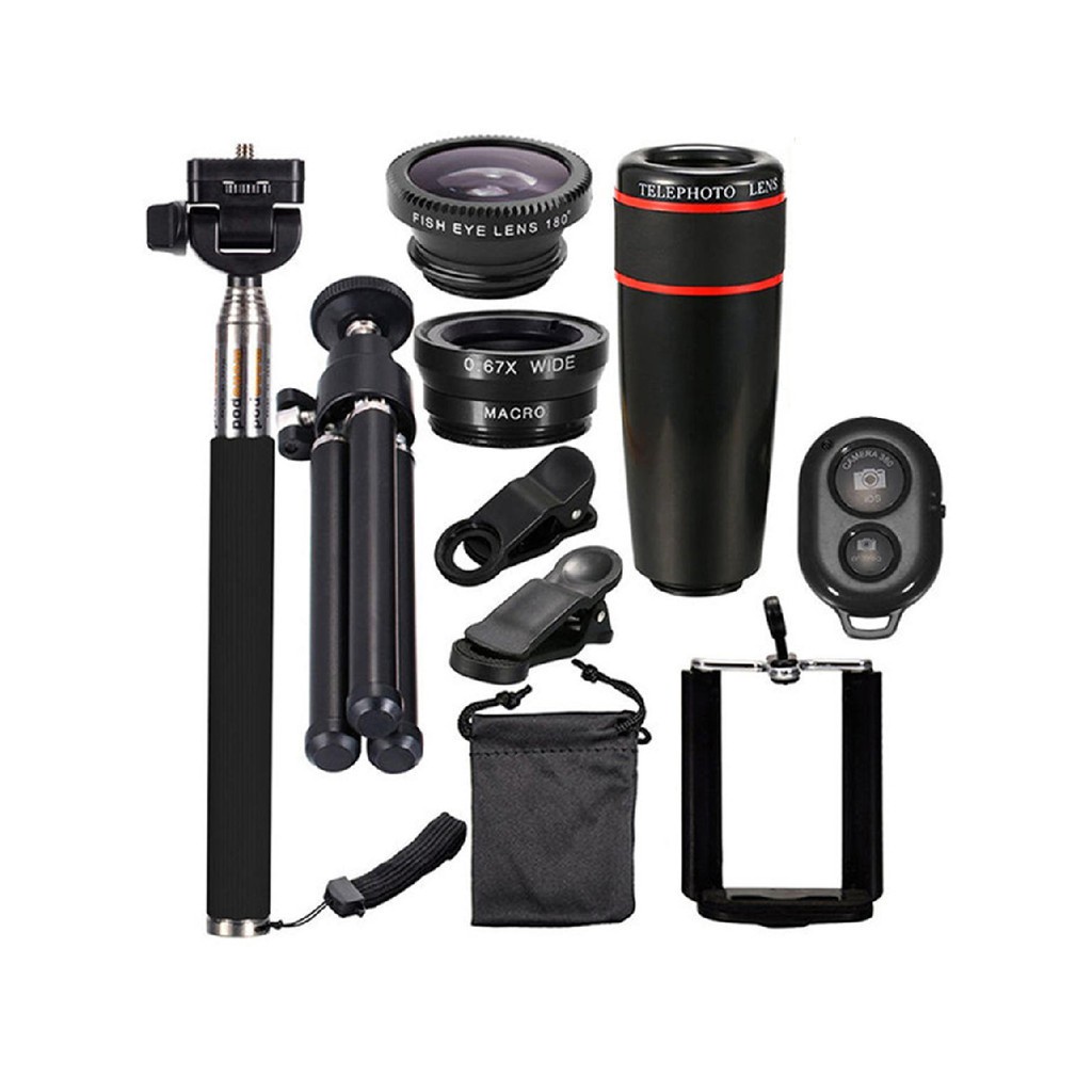 244 Smartphone Lens 10 in 1 With Telescope Kit Mobile Zoom