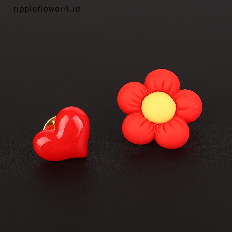 {rippleflower4.id} Bros Resin Bentuk Bunga Hati Merah Lucu Untuk Hadiah Pecinta Perhiasan Pesta Pernikahan Bros Hadiah Ulang Tahun Perhiasan Artis~