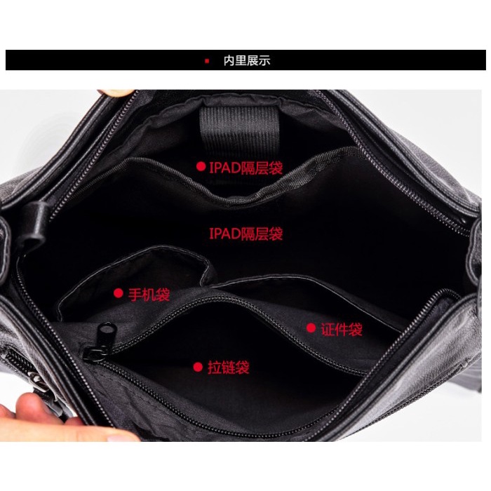Tas Selempang Kulit Pria Wanita Tas Ipad Sling Bag Leather Tas Kerja