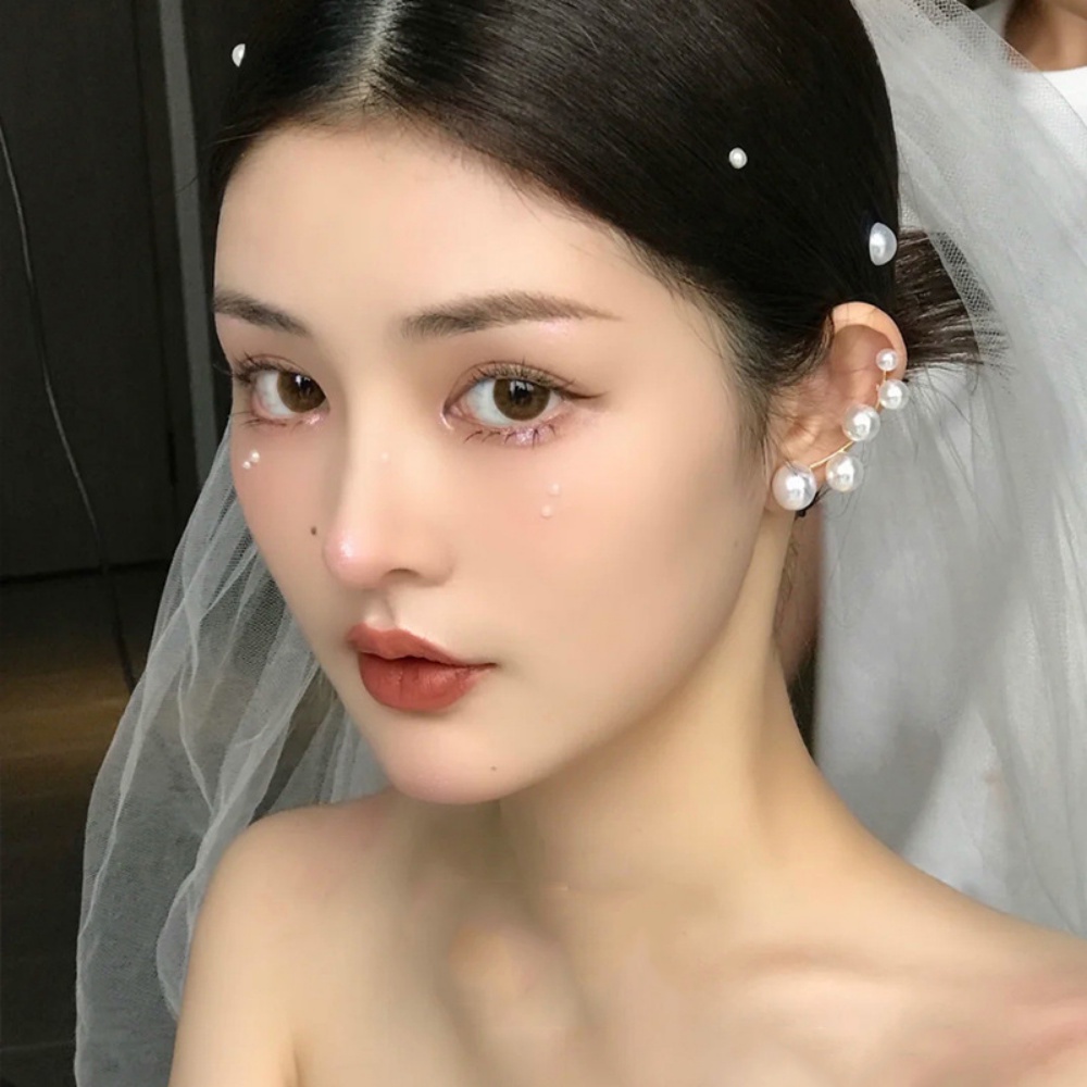 Deartiara Anting Mutiara Gerbang Timur Korea Selatan Mewah Ringan Dan Mewah, Fashion Anting Serbaguna, Klip Telinga, Anting Satu Potong