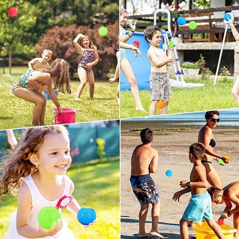 [Fitur] Mainan Novel Anak-Anak Dapat Digunakan Kembali Bola Air Terjun Isi Cepat Self Sealing Splash Balls Musim Panas Kolam Renang Pantai Pesta Bom Mainan Kreatif Silikon Balon Air