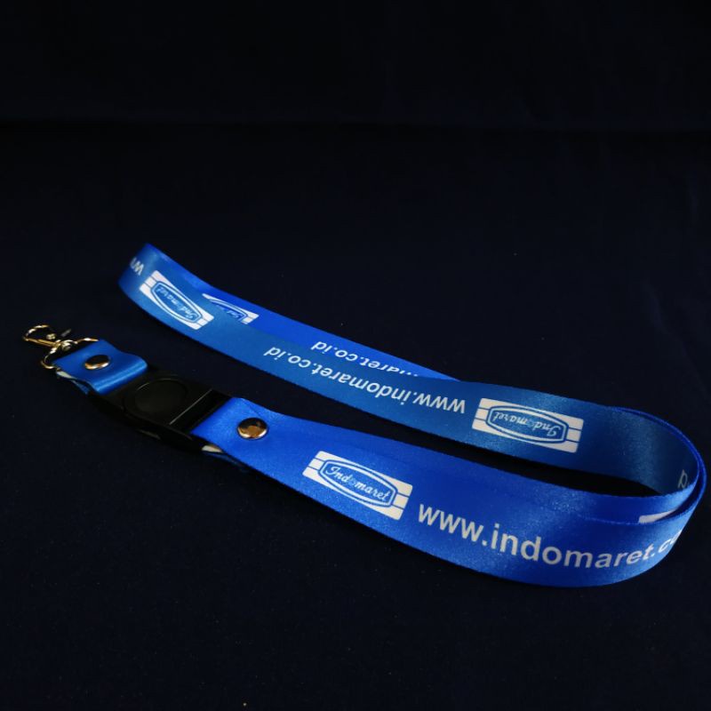 

(READY STOK)Tali Id Card Lanyard Indomaret Indomarco Prismatama Printing Satuan Biru Murah