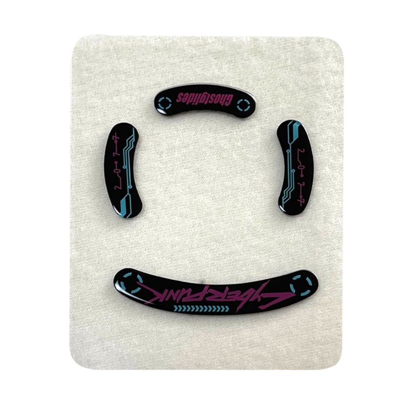 Vivi Smooth Glass Mouse Skates Pad 1Set Rounded Curved Edges Stiker Kaki Tikus Untuk GPXS GPW Mouse