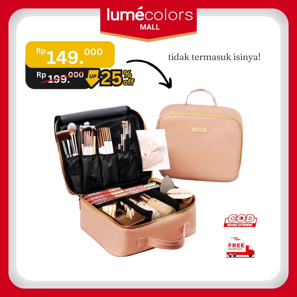 Lumecolors Beauty Case Pouch Kosmetik Makeup Praktis