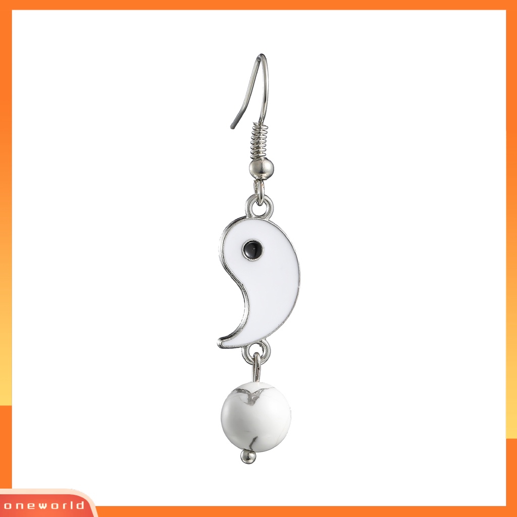 [WOD] 1pasang Drop Earrings Vintage Tahan Aus Indah Tai Chi Yin Yang Alloy Menjuntai Earrings Untuk Anak Perempuan