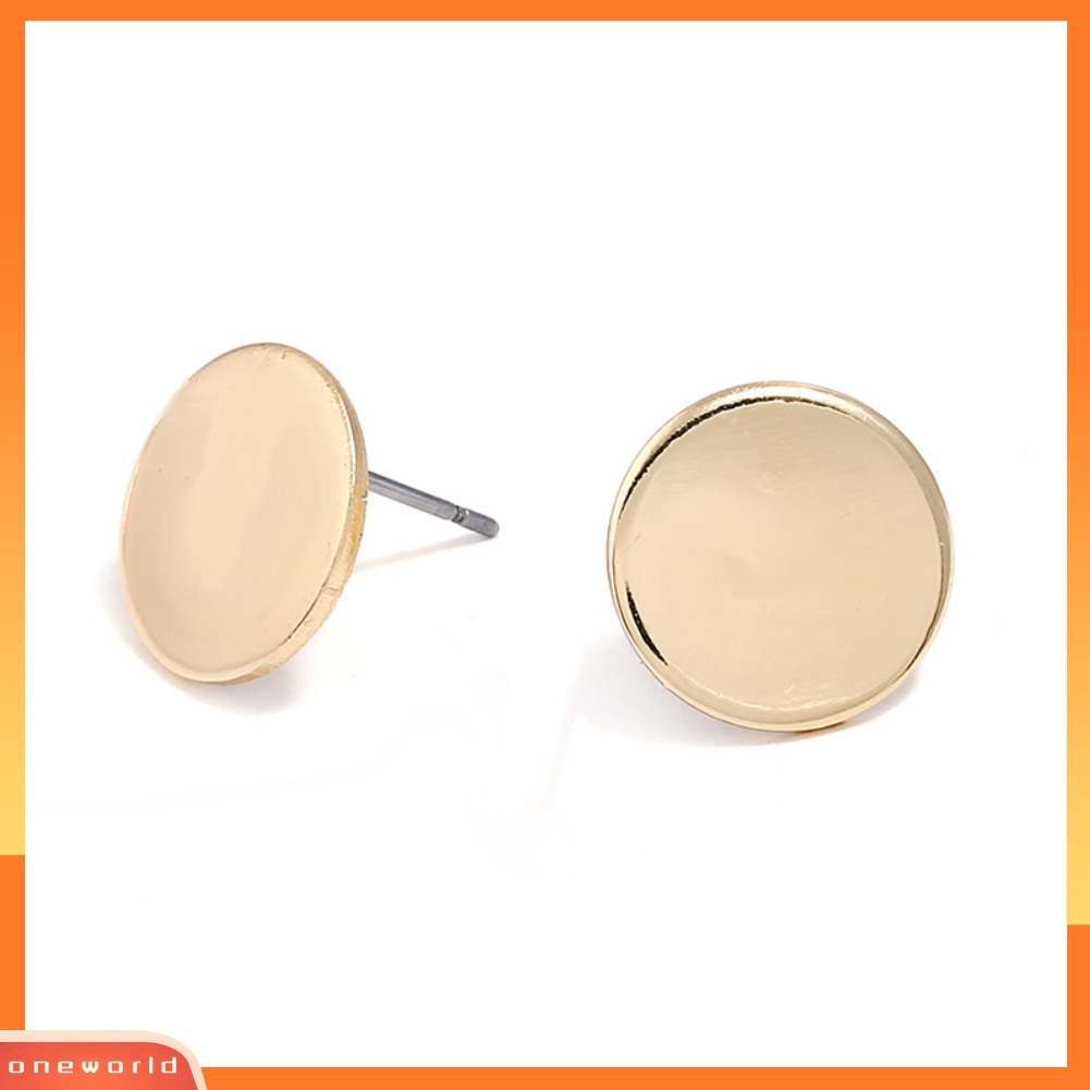 [WOD] Fashion Bulat Wanita Ear Studs Earrings Set Pesta Perhiasan Hadiah Pesona Cocktail