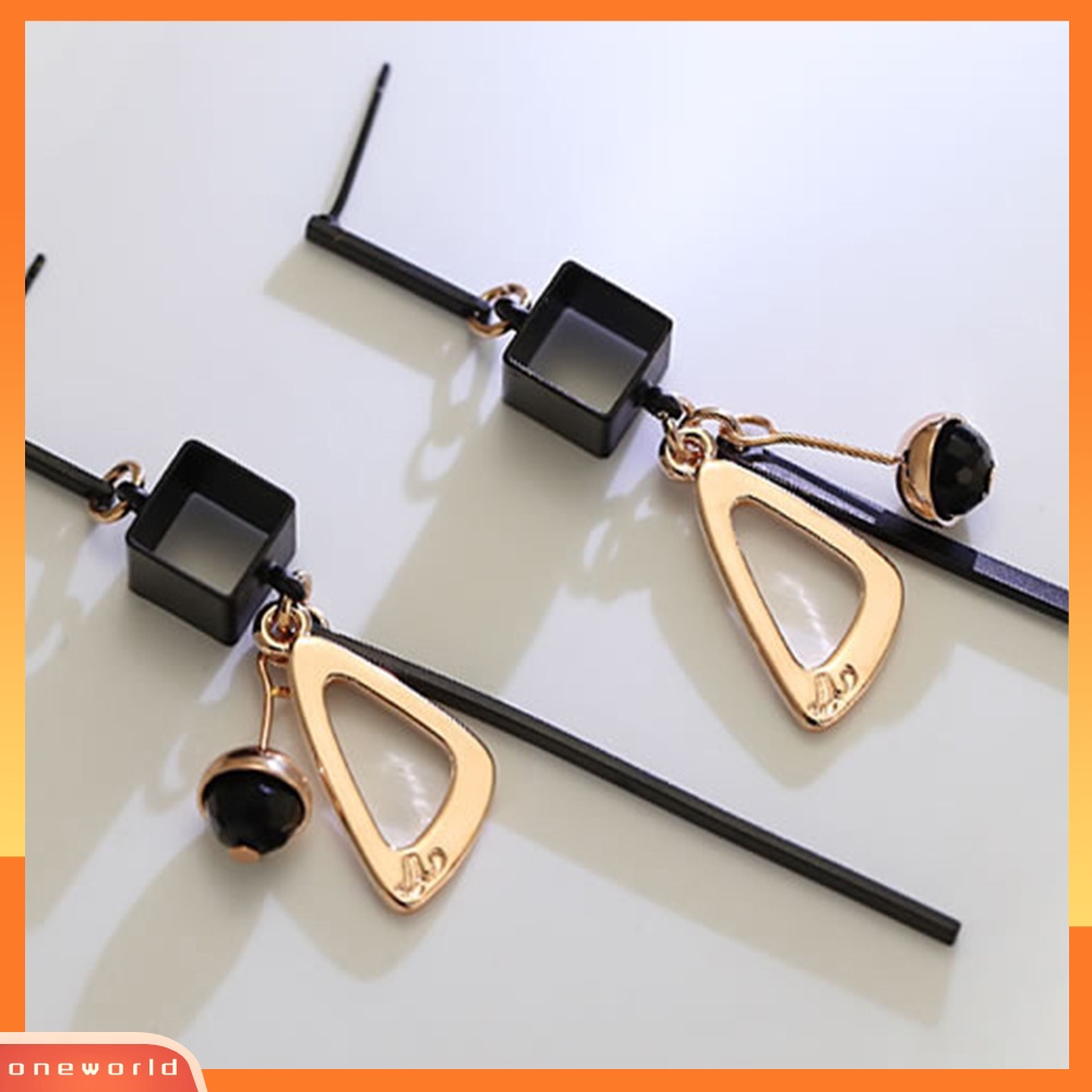 [WOD] Fashion Wanita Geometris Panjang Drop Ear Stud Earrings Menawan Perhiasan Hadiah