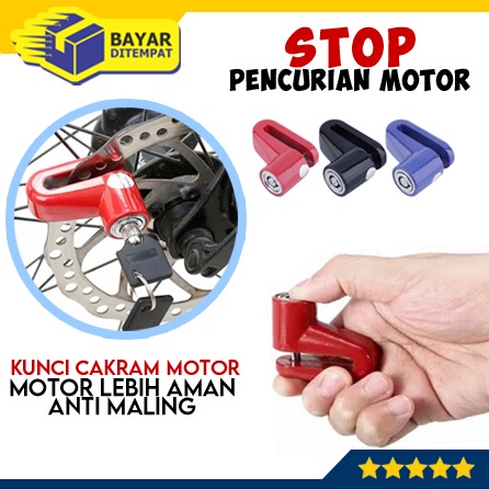 Kunci Cakram Motor Anti Maling Gembok Rem Sepeda Moto Motorcycle Moto Disc Brake Lock