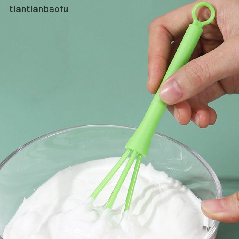 [tiantianbaofu] Hand Whisk Pengocok Telur Mixer Susu Cream Kue Tepung Pengaduk Plastik Alat Dapur Butik