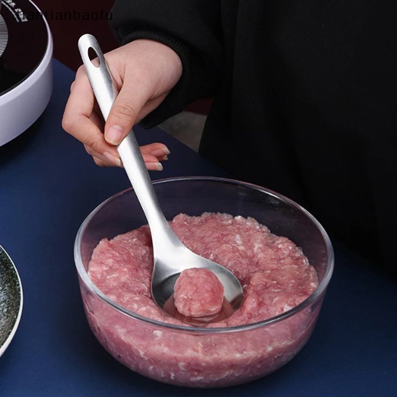 [tiantianbaofu] Stainless Steel Kroket Sendok Bakso Cetakan Non Pembuat Alat Press Daging Aksesoris Dapur Kreatif Peralatan Masak Butik