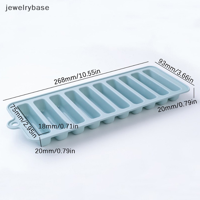 [jewelrybase] Cetakan Es Batu Silikon Tray Strip Panjang Cetakan Es Batu Baking Ice Cream Molds Butik