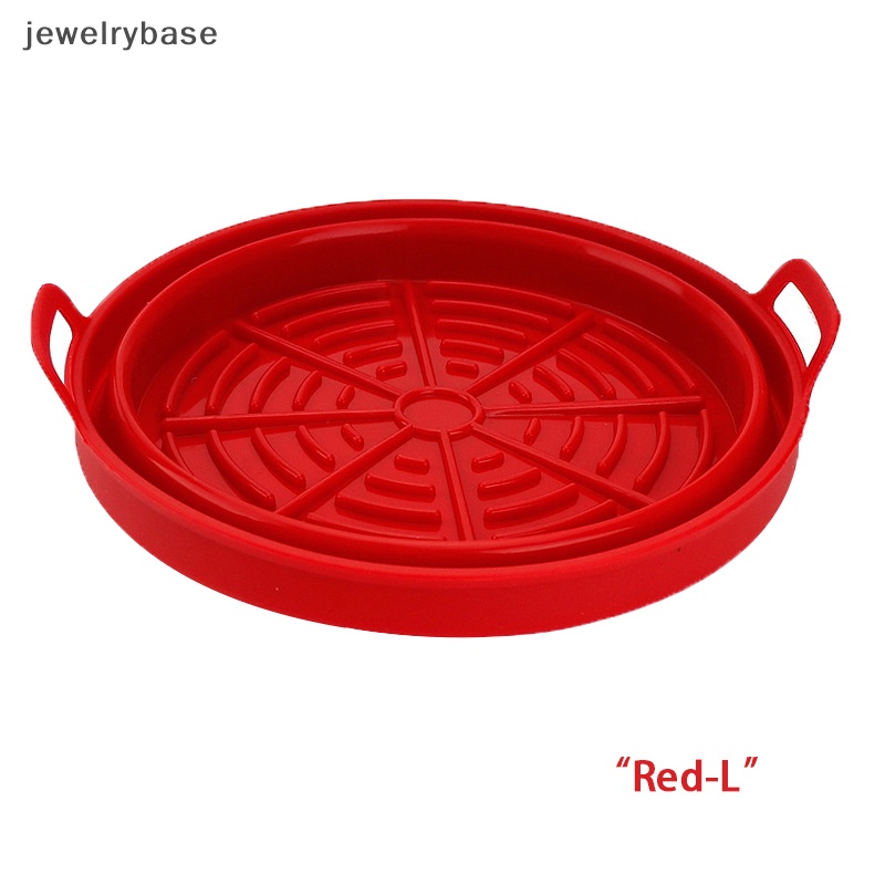 [jewelrybase] Silicone Air Fryer Pot Basket Liners Anti Lengket Lipat Aman Oven Baking Tray Butik