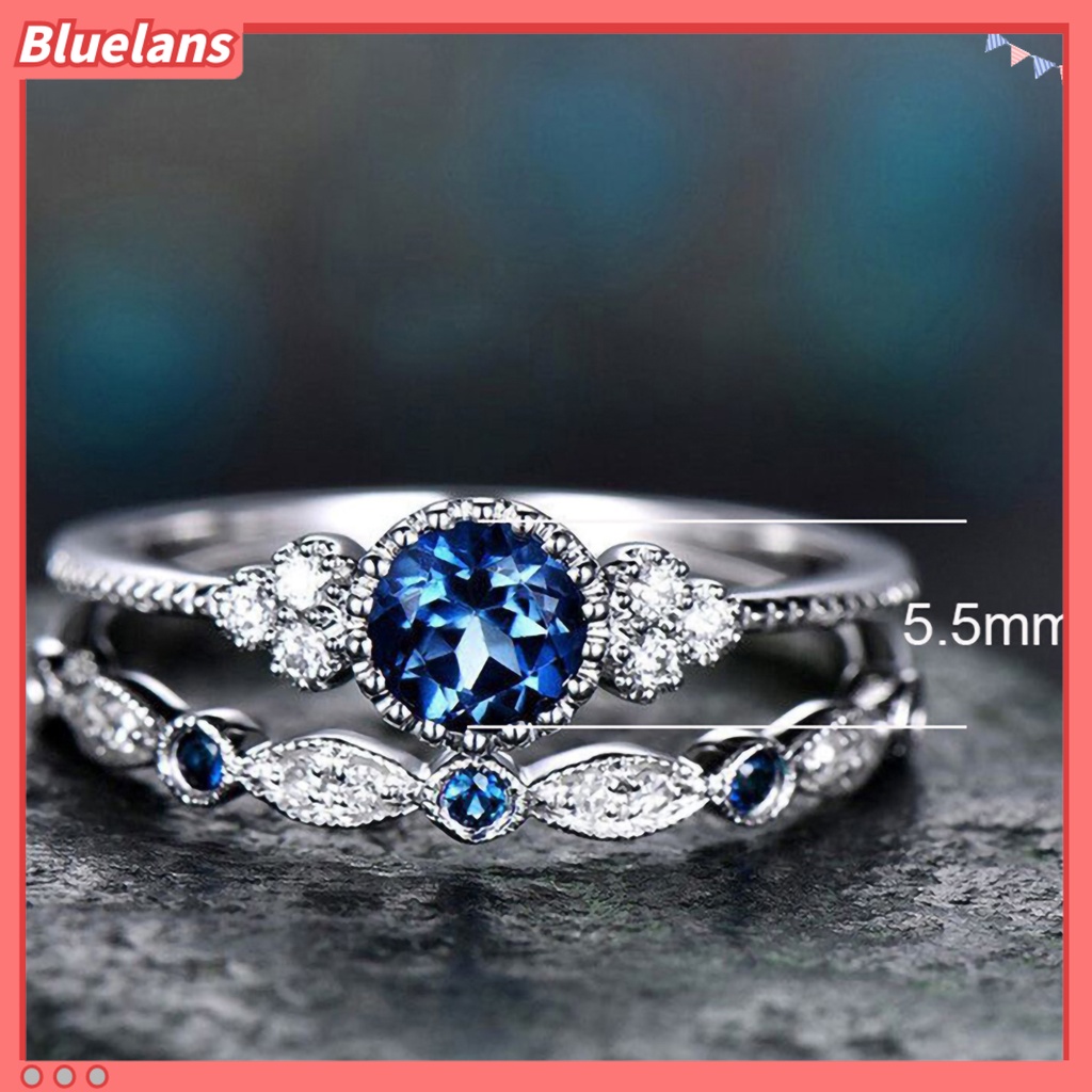 [BLS] 2pcs Perhiasan Jari Dual Type Tidak Alergi Tahan Lama Fashion Cycle Ring Untuk Hadiah