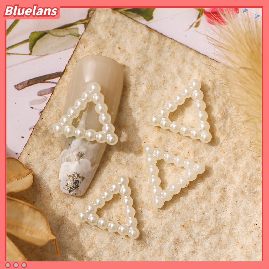 [BLM] 50 Pcs Mutiara Dekorasi Kuku Busur /Cinta Hati/Star Putih Mini Bulat Manik-Manik Indah Fashion DIY Nail Art Aksesoris Nail Art Pesona Ponsel Case Dekorasi Perlengkapan Kuku