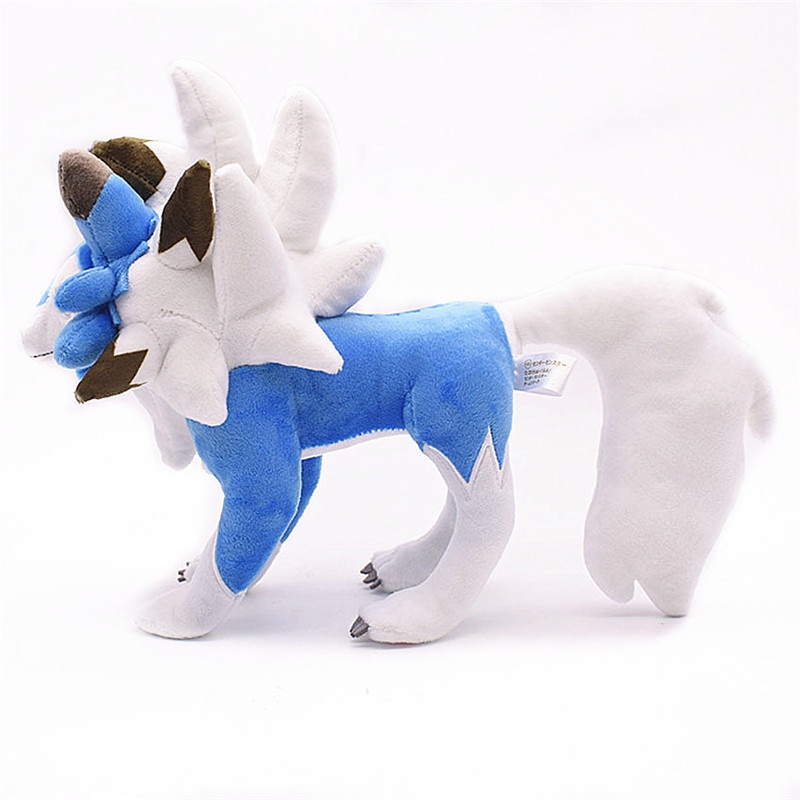 25cm Pokemon Lycanroc Plush Boneka Lucu Siang Senja Dari Rockruff Gog Dekorasi Model Elf Pokemon Go Mainan Untuk Anak-Anak