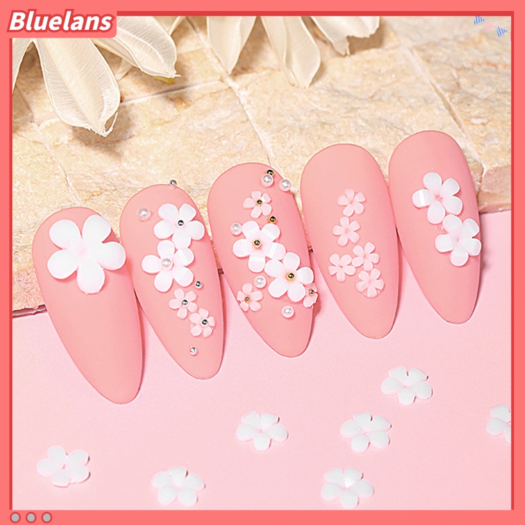 [BLM] 1kotak Hiasan Kuku Mudah Di Aplikasikan Resin 5kelopak Bentuk Bunga DIY Nail Decal Manicure Tool Untuk Digunakan Di Rumah