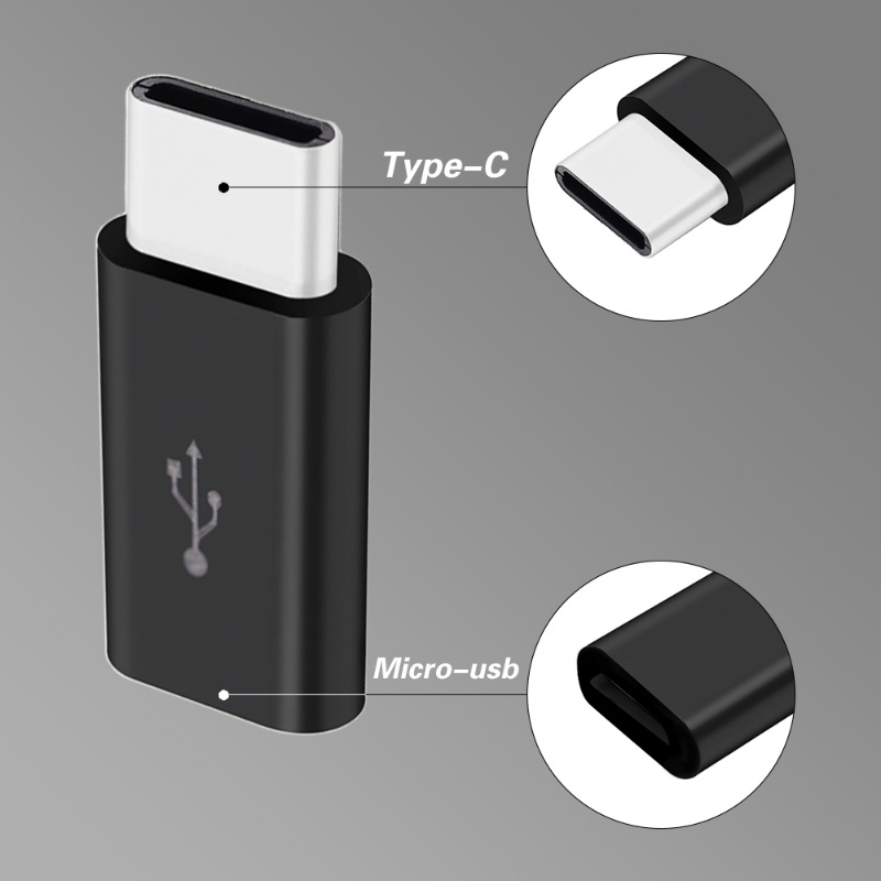 1pc Adaptor Micro USB 3.1 Ke Tipe-C Premium Yang Ditingkatkan Konverter Transmisi Data Kecil Baru Kompatibel Untuk Kebanyakan Perangkat Seluler