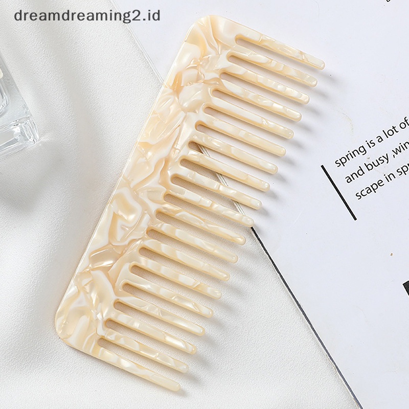 (drea) 1pcs Sisir Rambut Asetat Desain Korea Warna-Warni Hairdressing Comb Sikat Rambut //