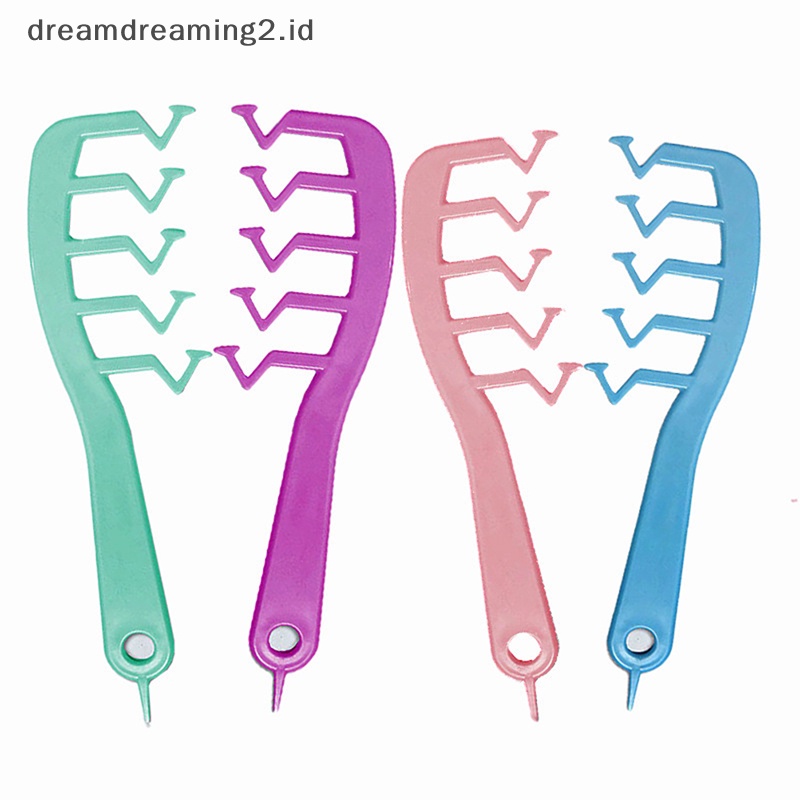 (drea) 1pc Sisir Berbulu Rambut Bentuk Z Sisir Rambut Poni Keriting Hairdress Styling Comb //