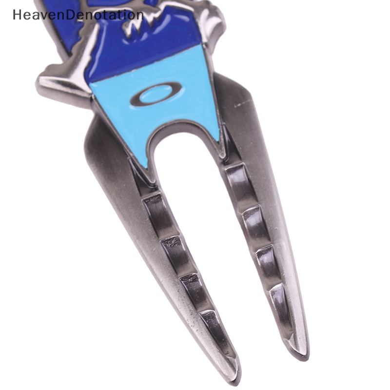 [HeavenDenotation] Alat Perbaikan Divot Golf Portable Golf Hijau Garpu Pitch Groove Cleaner Pitch Fork Golf Aksesoris Olahraga HDV
