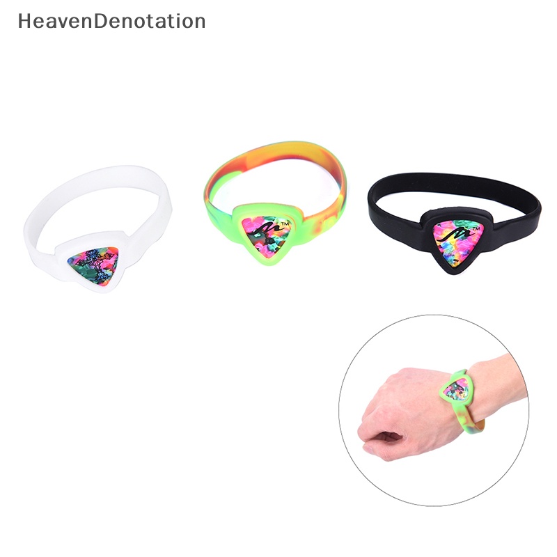 [HeavenDenotation] Picks Gitar Gelang Picks Tali Pergelangan Tangan Pick Bag Guitar Pick Holder Wristband  Hdv