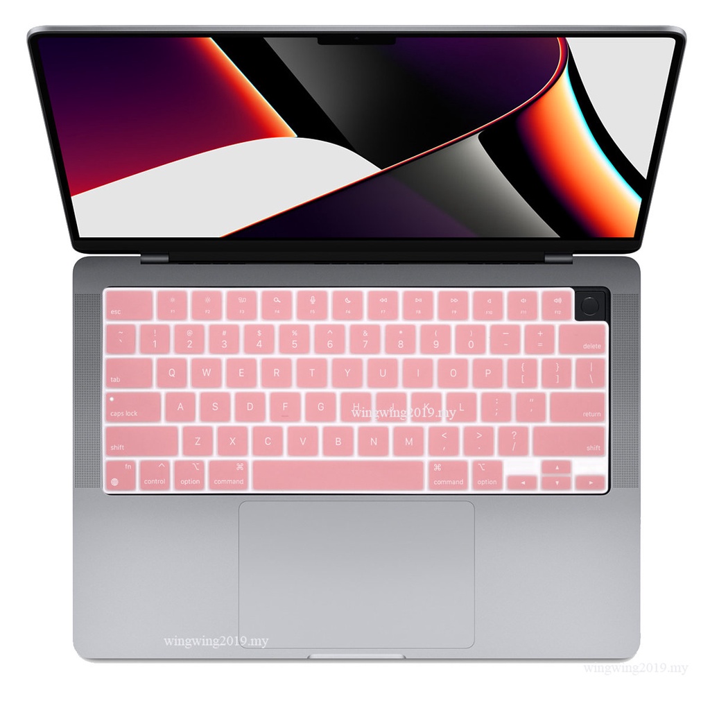 Skin Cover Keyboard Untuk MacBook Pro 14a2442/MacBook Pro16 A2485 2021 Dengan Pelindung Keyboard Silikon Warna Chip M1 Bahasa Inggris