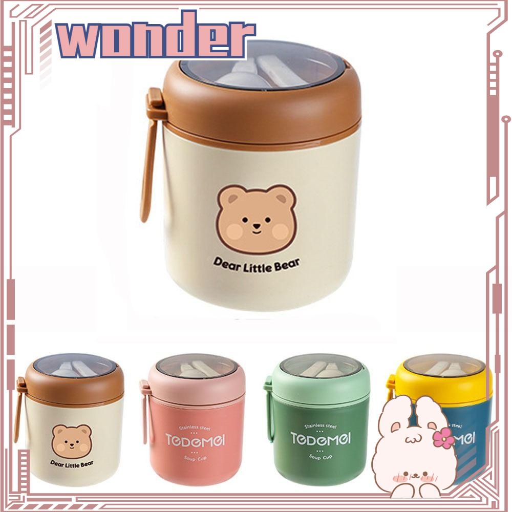 Wonder Breakfast Cup Stainless Steel Peralatan Makan Multifungsi Yogurt Mug Microwave Pemanas Vacuum Flasks