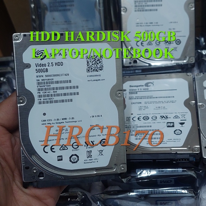 HDD Hardisk Internal 2.5&quot; 500GB Slim 5400rpm for Notebook / Laptop -HRCB