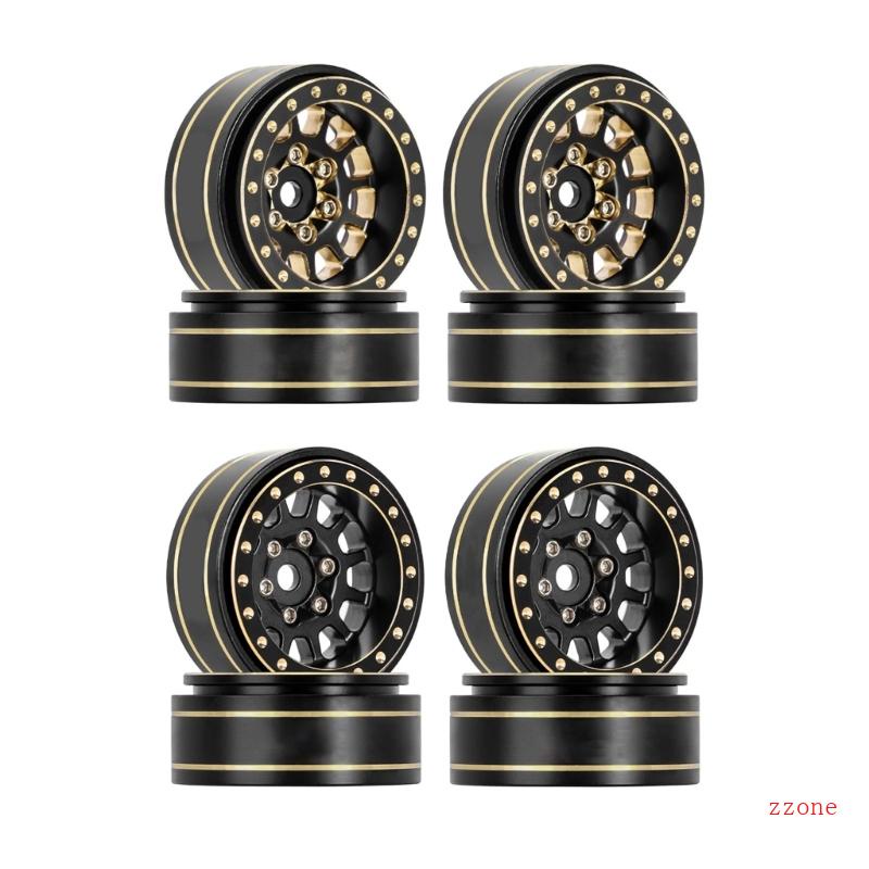 Zzz 12-Spoke Wheels Brass Beadlock Rims Deadbolt- RC Crawler RC Mobil Upgrade Parts Untuk 18 TRX4M 1 24 SCX24 Beadlock Whe