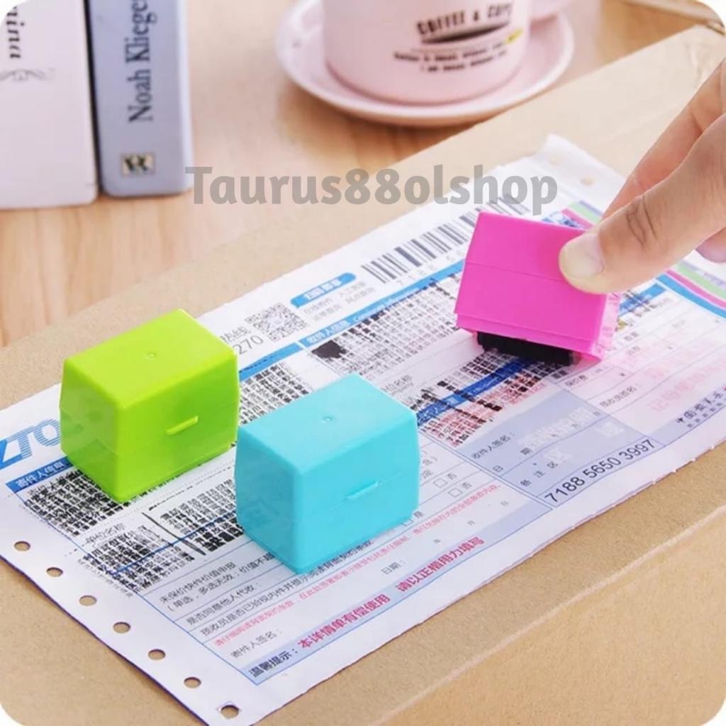 

Stamp roller alat penghapus alamat resi roller penghapus identitas roller stempel pelindung data identitas
