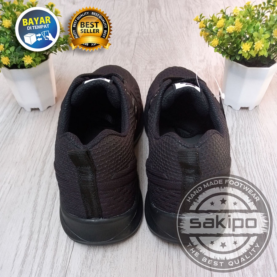 PROMO BTS KEMBALI SEKOLAH !! SEPATU SEKOLAH HITAM POLOS MEREK SAKIPO SD SMP SMA SMK KULIAH / SEPATU BERTALI ANAK SEKOLAH WARNA HITAM  / SEPATU LARI RINGAN DI PAKAI / SEPATU KULIAH / SAKIPO