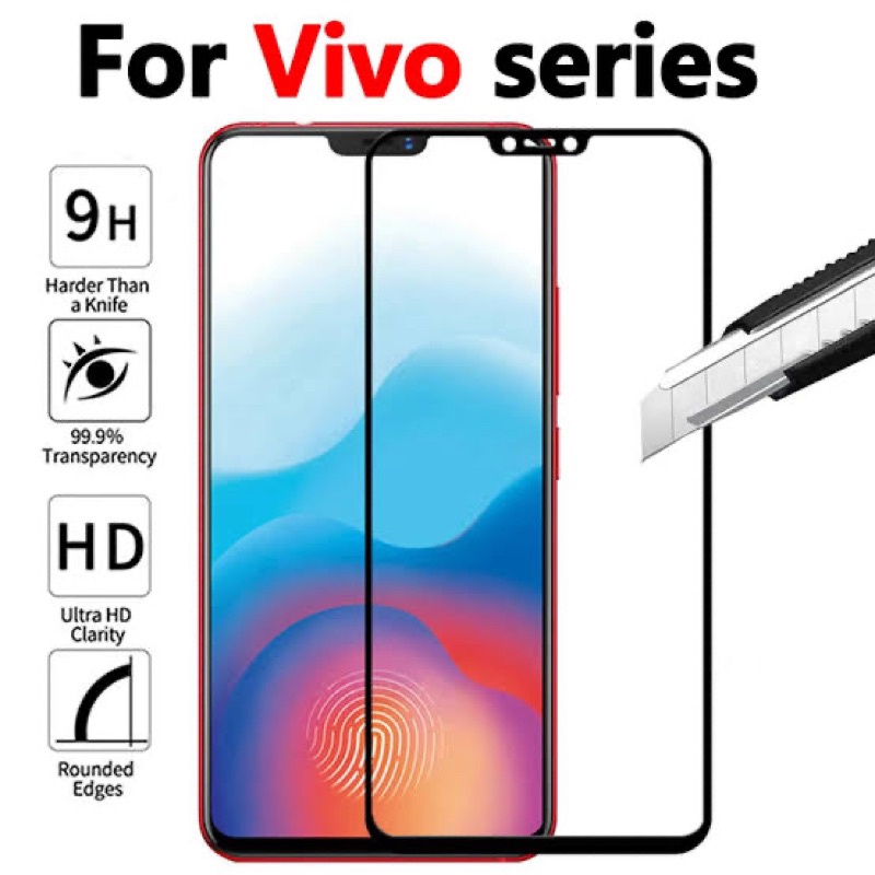 Anti Gores Vivo V7/ V9/ V17 pro tempered glass For Vivo full