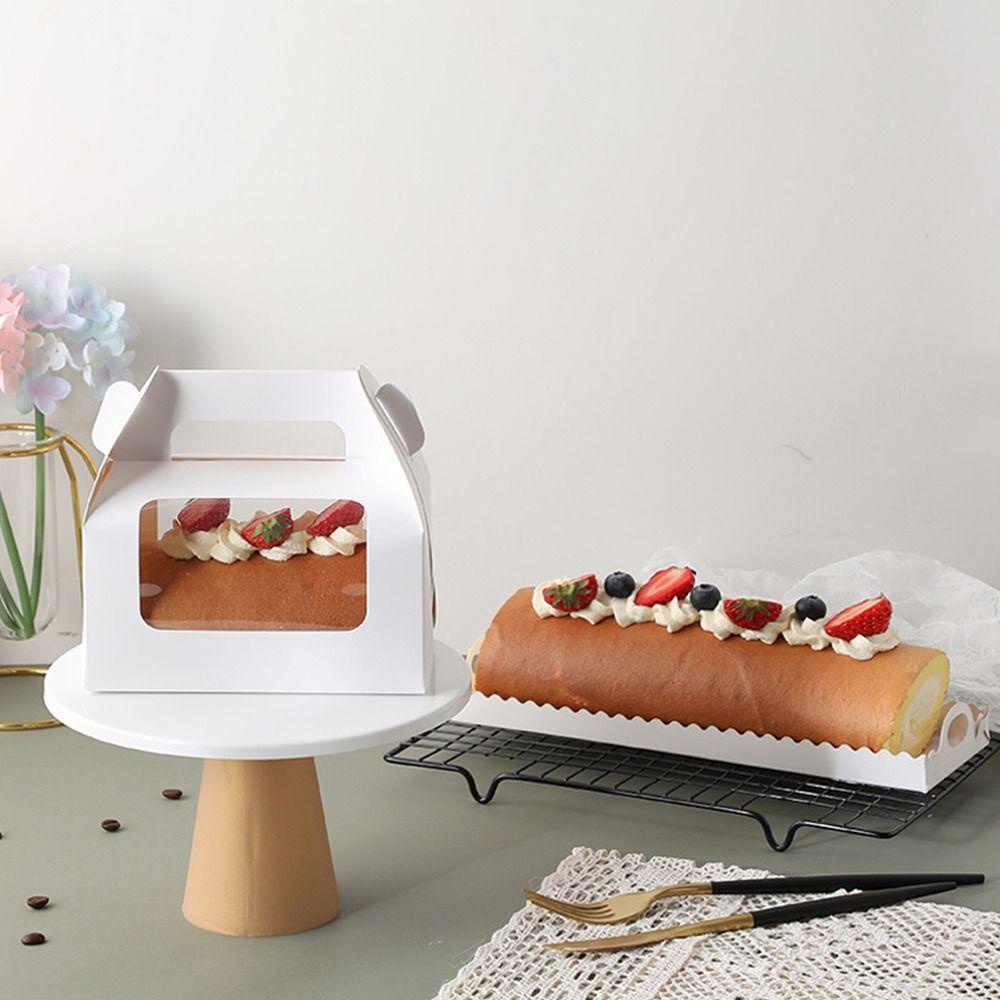 Lanfy Kotak Kemasan Kue 10pcs Handheld Wedding With Window Kue Kering Aksesoris Dapur Coklat Paper Box