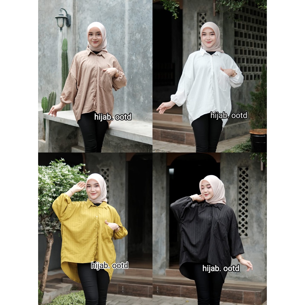 AMENA KEMEJA OVERSIZE LADY CRUSH WANITA