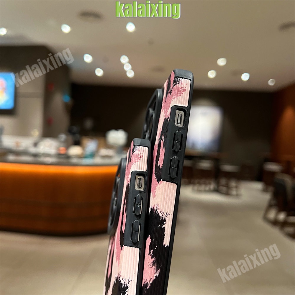 IPHONE Case Motif Leopard Warna Pink Untuk Iphone11 12 13 14 Pro Max14 Plus Xs Max X XR 78 Plus Soft Back Cover