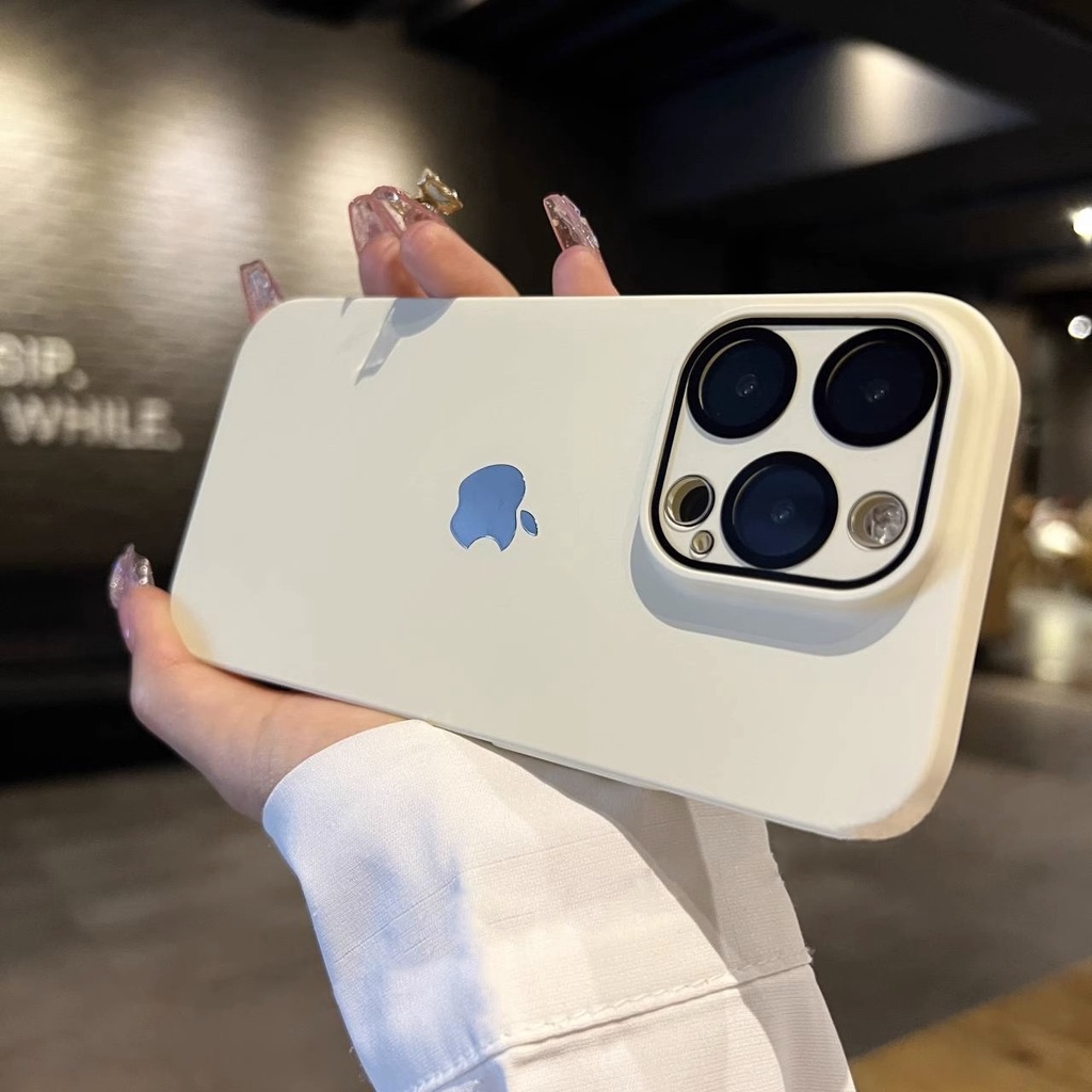 NEW!! exterior protective goggles with With LOGO HD lens film for iPhone 14 13 12 Pro Max phone case iPhone 13Promax Frosted anti fall case