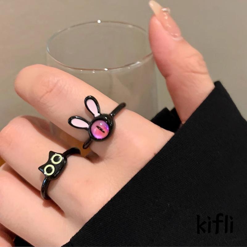 [KD]Lucu Naga Kucing Fashion Retro Cincin Kreatif Pasangan Cincin Membuka Cincin