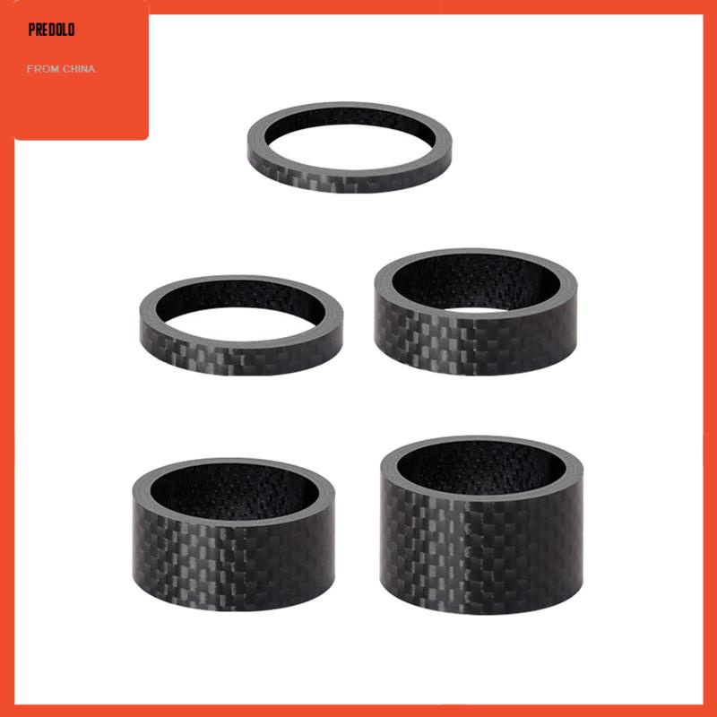 [Predolo] Set Spacer Mesin Cuci Batang Headset Sepeda Serat Karbon1 1/8&quot;