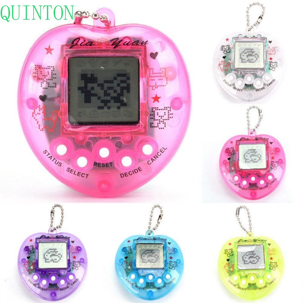 Quinton Electronic Pets 90S Nostalgia Pixel Style Mainan Hewan Peliharaan Transparan