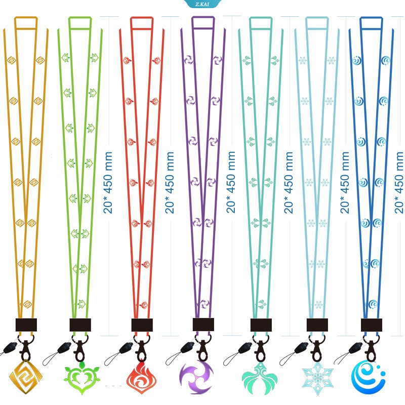 Genshin Impact Lanyard For Keys Chain ID Kartu Kredit Cover Pass Handphone Charm Badge Holder Kunci Aksesoris Hadiah Untuk Fans [ZK]